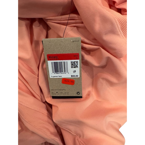 Women's Nike Peach Sleeveless Golf Polo Tank Top L - Picture 3 of 3